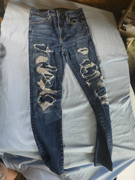 Aeropostale Denim - Aeropostale Distressed Dark Blue Ripped Jeans